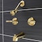 Kingston Brass Double-Handle Tub and Shower Faucet, Brushed Brass KB247 - alternate 2
