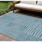 Homeroots 10' X 14' Teal Blue And Ivory Geometric Washable Indoor Outdoor Area Rug 596979 - alternate 1