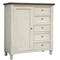 Homeroots 55" Gray and Ivory Solid Wood Five Drawer Gentlemans Chest 524570 - alternate 4