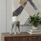 Homeroots 7" Gray Distressed Abstract Ceramic Tabletop Pillar Candle Holder 608560 - alternate 3