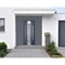 Vdomdoors Steel Door Deux 0757 Gray Graphite Stainless Inserts Single Modern Painted DEUX0757EXD-GRE-W36 x H80-Right-hand Inswing - alternate 4
