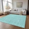 Homeroots 8' X 10' Teal Blue And Ivory Floral Washable Indoor Outdoor Area Rug 581885 - alternate 5