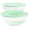 Martha Stewart Everyday Clifftop 4 Piece 67oz and 114oz Glass Bowl Set with Lids in Mint 140790.04 - alternate 1