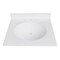 Kingston Brass 25" x 22" Solid Surface Vanity Top with Oval Sink, 8" Faucet Drillings, Glossy White KVPB2522A38 - alternate 1