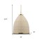 Homeroots Brown Single Metal Dimmable Ceiling Light With Brown Shades 611626 - alternate 2