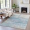 Homeroots 10' X 14' Aqua And Beige Abstract Washable Indoor Outdoor Area Rug 631448 - alternate 7