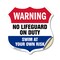 Signmission Pool Warning Shield Sign No Lifeguard On, 18 Inch X 18 Inch, Vinyl Decal SHI-D-18-432 - alternate 1