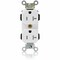 Leviton Straight Blade Receptacle, 5-20R, 20 A, 125V AC, Flush Mount, Self-Grounded MT563-SW - alternate 1