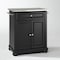 Crosley Alexandria Stainless Steel Top Portable Kitchen Island/Cart KF30022ABK - alternate 1