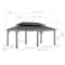 Sunjoy 12x20 ft. Wood Gazebo, Outdoor Patio Steel Hardtop Gazebo, Black A102032641 - alternate 3