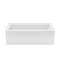 Maax Rubix 6030 Acrylic Alcove Left-Hand Drain Bathtub in White 105815-000-001-002 - alternate 3