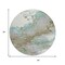 Homeroots 8' Teal Blue And Brown Round Abstract Washable Indoor Outdoor Area Rug 631893 - alternate 4