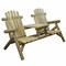 Homeroots 66" Natural Solid Wood Adirondack Chair 370277 - alternate 1