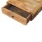 Homeroots 18" Oak Solid Wood Oval One Drawer Floating Nightstand 653834 - alternate 4