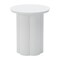 Homeroots 19" White Aluminum Round Pedestal End Table 556552 - alternate 5