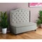 Homeroots 54" Beige Fabric Settee With Chocolate Legs 285685 - alternate 2