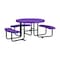 Leisure Craft 46" Round ADA Accessible Outdoor Picnic Table with 3 Bench Seats, Purple T46ROP-ADA-PURPLE - alternate 1