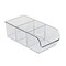 Azar Displays Stackable Clear Storage Bin with Removable Dividers, 4PK 556750-4PK - alternate 4