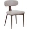 Leisuremod Dilenny Faux Leather Dining Chair - Modern Padded Side Chair with Steel Legs DC49LGR - alternate 1