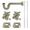 Kingston Brass Plumbing Sink Trim Kit with P-Trap, Brushed Nickel KPK130P8 - alternate 1
