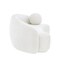 Homeroots 85" White Sherpa Curved Sofa And Toss Pillow With Legs 543966 - alternate 6