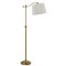 Homeroots 63" Bronze Adjustable Height Swing Arm Floor Lamp With White Fabric Shade 526247 - alternate 3