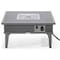 Leisuremod Walbrooke Outdoor Patio Aluminum Square Slats Design Fire Pit Side Table, Lid & Fire Glass, Grey WGRS-27-GL - alternate 5