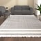 Homeroots 8' X 10' Gray Striped Handmade Indoor Outdoor Area Rug 533582 - alternate 5