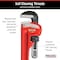 Ridgid 24" Heavy-Duty Straight Pipe Wrench, 3" Pipe Capacity, Red 31030 - alternate 5