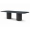 Homeroots 110" Black Solid Wood Double Pedestal Base Dining Table 719266 - alternate 4