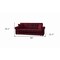 Homeroots 89" Burgundy Chenille Convertible Futon Sleeper Sofa And Toss Pillows With Storage 607148 - alternate 5