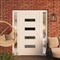 Vdomdoors Front Exterior Prehung Metal-Plastic Door, Manux 8113 White Silk, 2 Side Sidelite Transoms, Office MANUX8113EXD-WS-W12+36+12xH80-LH - alternate 3