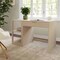 Martha Stewart Kayden Single-Drawer Desk w/2 Tier Shelf in Light Natural w/Brushed Gold Hardware KHO-23042-TBSF-LNT-GLD-MS - alternate 4