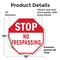 Signmission Stop No Trespassing, 10 Inch X 10 Inch, Vinyl Decal OC-D-10-265 - alternate 3