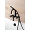 Kingston Brass 7" Center Deck-Mount Clawfoot Tub Faucet with Knurled Handle and Hand Shower, Matte Black AE8400RKX - alternate 3