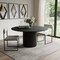 Homeroots 60" Black Solid Wood Pedestal Base Round Top Dining Table 721045 - alternate 2