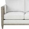 Homeroots 38" White Fabric Sofa With Black and Gray Legs 348643 - alternate 4