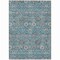 Homeroots 5' X 8' Teal Blue Gray And Charcoal Floral Washable Indoor Outdoor Area Rug 605438 - alternate 4