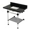 Kingston Brass 36-Inch Black Granite Console Sink with Acrylic Legs and Shelf, 8-Inch, 3-Hole KVPK36KASQB0 - alternate 1