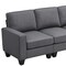 Homeroots 79" Dark Gray Fabric Modular Sleeper Sofa With Ottoman 568280 - alternate 7