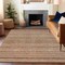Homeroots 5' X 8' Terra Cotta And Rust Striped Washable Indoor Outdoor Area Rug 615387 - alternate 2