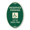 Signmission Reserved Parking Up to $500 Fine Handicapped, 12 In X 18 In Architectural, Heavy Gauge Aluminum A-OV-G-1218-23002 - alternate 1
