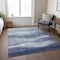 Homeroots 5' X 8' Light Blue And Dark Blue Abstract Washable Indoor Outdoor Area Rug 604966 - alternate 6