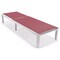 Leisuremod Marlin Patio Chaise Lounge Chair with White Aluminum Frame, Burgundy MLW-77BRG - alternate 5