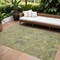 Homeroots 8' X 10' Artichoke Green Gray And Tan Damask Washable Indoor Outdoor Area Rug 603302 - alternate 1