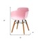 Homeroots Set Of Four Pink And Brown Heavy Duty Plastic And Wood Juvenile Side Chairs, 4PK 554663 - alternate 6