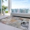 Homeroots 9' X 12' Terra Cotta Copper And Beige Floral Washable Indoor Outdoor Area Rug 588538 - alternate 5