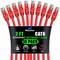 Maximm Cat6 Ethernet Cable 2ft 10Gbps 550MHz UTP, 10PK, Red, 10PK CAT6-CCA-2FTRED-10PK - alternate 1