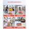 Vevor 47.2" Hydraulic Lift Table Manual Double Scissor Lift Cart 500 lbs Non-slip Pad TFD20 - alternate 4