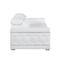 Homeroots 89" White Leather Sofa With Silver Legs 548986 - alternate 8